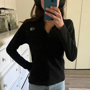Northface 3/4 Zip Glacier Fleece Sweater (Black, Size S)
